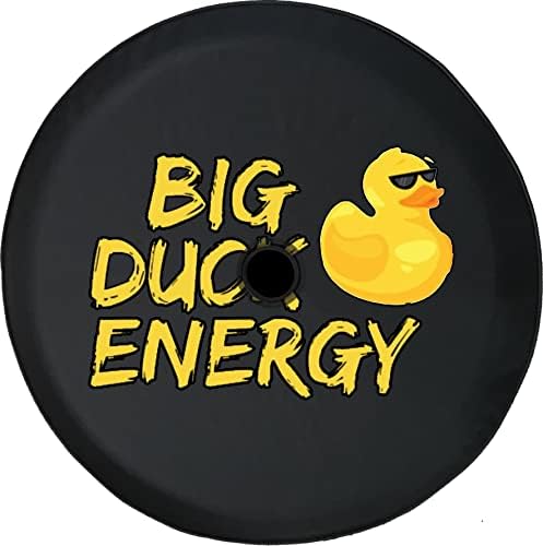 כיסוי צמיג ברווז ברווז צהוב גדול עם חור מצלמת גיבוי מתאים לשפה 17-20 אינץ '| 32-33 צמיג